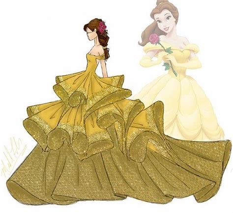 Designer Reimagines Disney Princess Gowns as Gorgeous Fashion Illustrations | My Modern Met ...