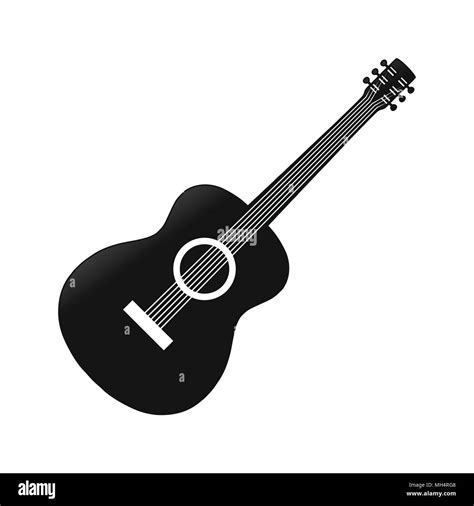 Simple Acoustic Guitar Silhouette Vector Symbol Graphic Logo Design ...