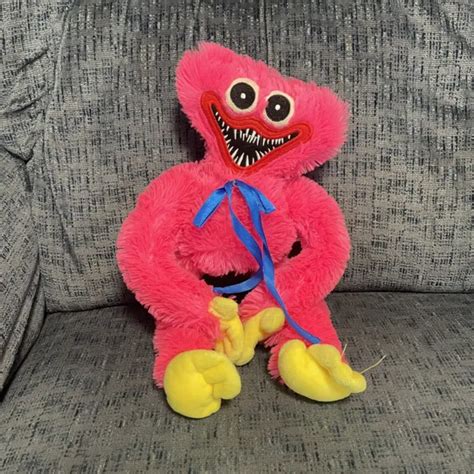 POPPY PLAYTIME HUGGY Wuggy Plush 15" Horror Fan Gift Pink Monster Long ...