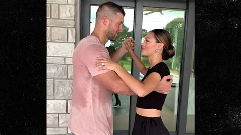 Tim Tebow Sweats Face Off At Wedding Dance Practice W/ Ms. Universe Fiancee