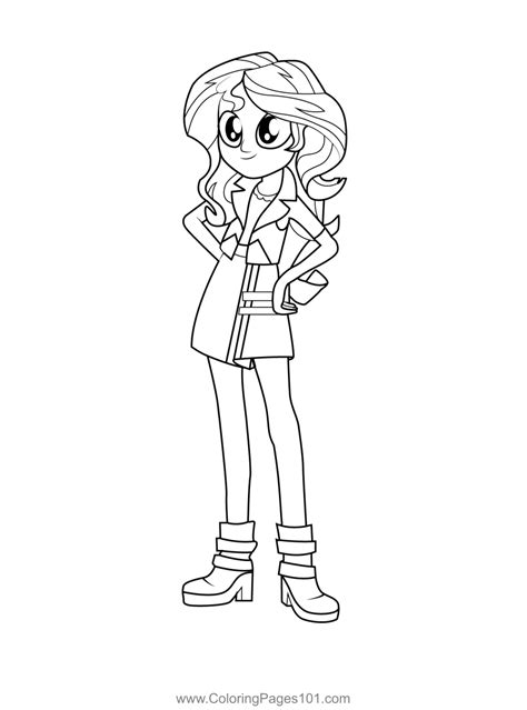 Sunset Shimmer Human My Little Pony Equestria Girls Coloring Page for ...