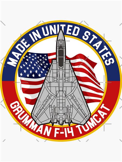 "Grumman F-14 Tomcat - Made in USA" Sticker for Sale by MBK13 | Redbubble