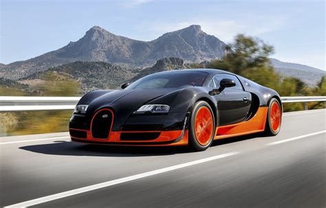 Wallpaper Bugatti, Bugatti, Veyron, Veyron, Orange, Speed, Super, Sport, Supercar, Rear images ...