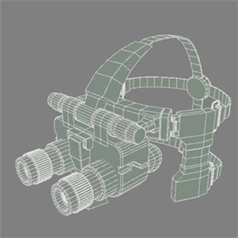 military night vision goggles 3d model