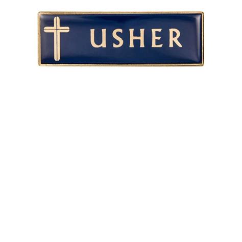 Usher Magnetic Badges Large Gold & Blue for Church Package of 2 - Walmart.com - Walmart.com