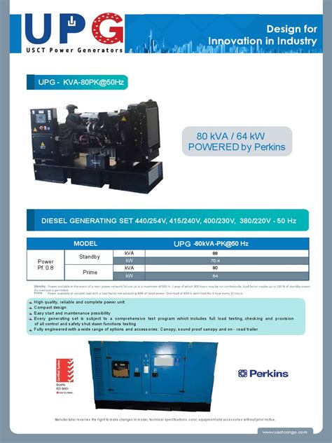 Manual Perkins 80kva | PDF | Diesel Engine | Engines