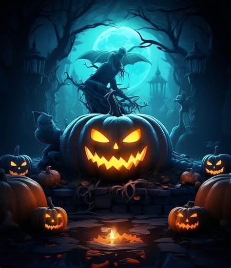 Premium AI Image | halloween party banner background