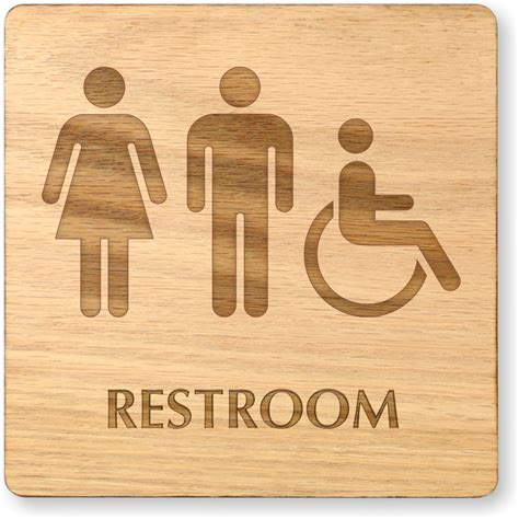 Wooden Restroom Signs | Wooden Bathroom Signs