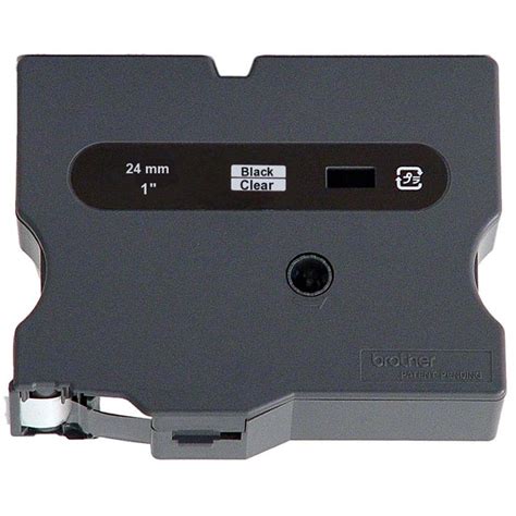 Brother P-Touch TX Tape Cartridge for PT-8000, PT-PC, PT-30/35, 1"w, Black on Clear - Walmart ...