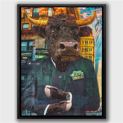 BULL and BEAR ART Stock Market Luxury Canvas Set Financial - Etsy