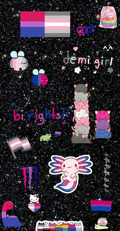 Bi & demigirl wallpaper | Bi flag, Lgbt pride art, Tarot cards art