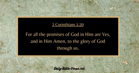 Daily Bible Verse | Daily Devotions | Daily Devotions-2 Corinthians 1:20