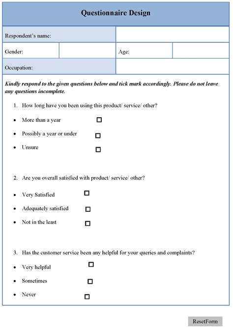 Questionnaire Design Template | Editable Forms Within Questionnaire Design Template Word - CUMED ...