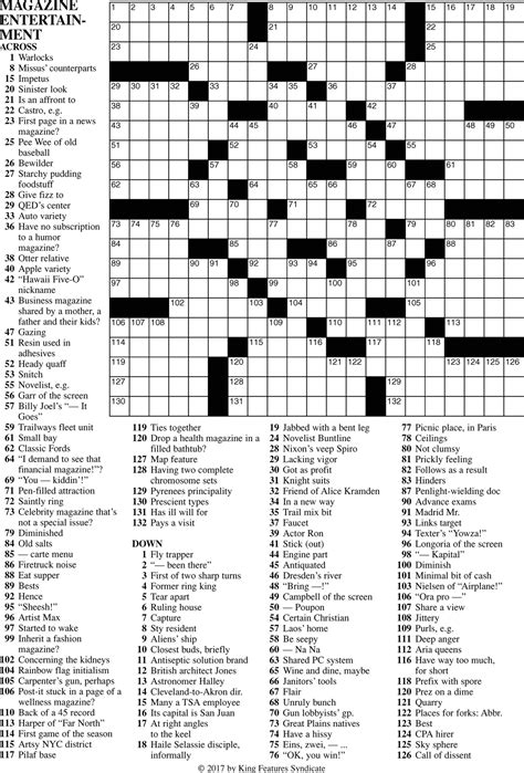 Premier Sunday Crossword Printable - Printable Word Searches