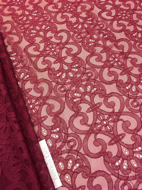 Red lace fabric - Chantilly lace - lace fabric from Imperiallace.com