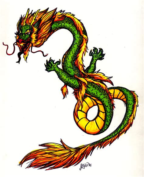 Chinese Dragon in color by davenevanxaviour on DeviantArt