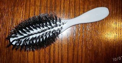 Vintage Avon Gray Flair Hair Brush Black Bristles 8" Used | #1093095558