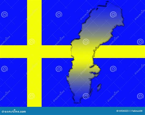 Sweden flag and map stock illustration. Illustration of icon - 6926523