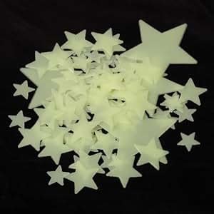 100 Glow In The Dark Plastic Stars: Amazon.co.uk: Toys & Games