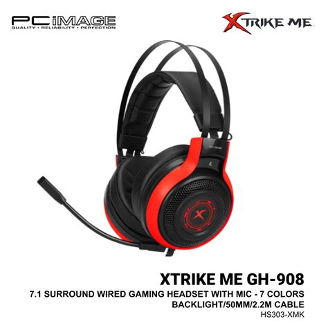 XTRIKE ME GH-908 7.1 Surround Sound RGB Wired Gaming Headset | PC Image