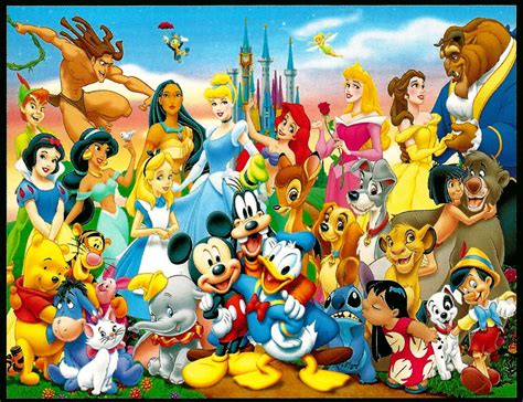 My Favorite Disney Postcards: Disney Postcard Featuring Everyone by the Castle