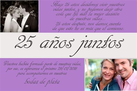 Invitaciones de bodas de plata | 6 Ideas de tarjetas