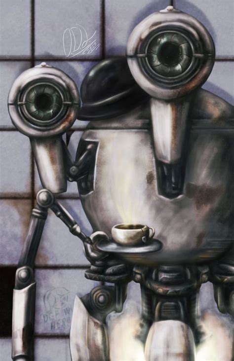 My fanart of Codsworth from Fallout 4. "Well done, sir! This portrait really captures my ...