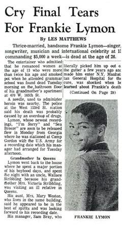 Frankie Lymon Death