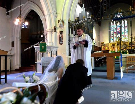 Couple Praying During Wedding Ceremony, Stock Photo, Picture And Rights ...