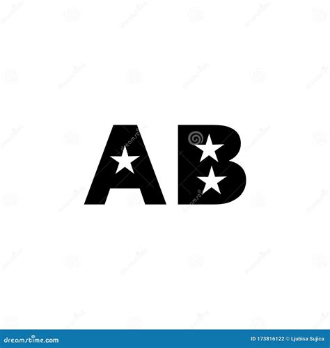 AB letter Type Logo Design stock vector. Illustration of identity ...