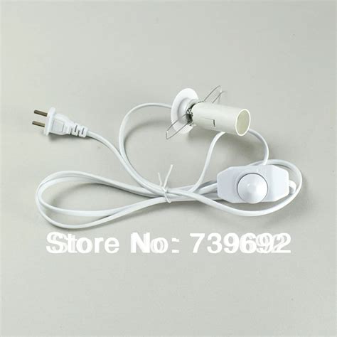 E14 Dimmer switch lamp cord crystal salt lamp cord white color lamp ...