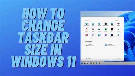 How to Change Taskbar Size in Windows 11 - YouTube