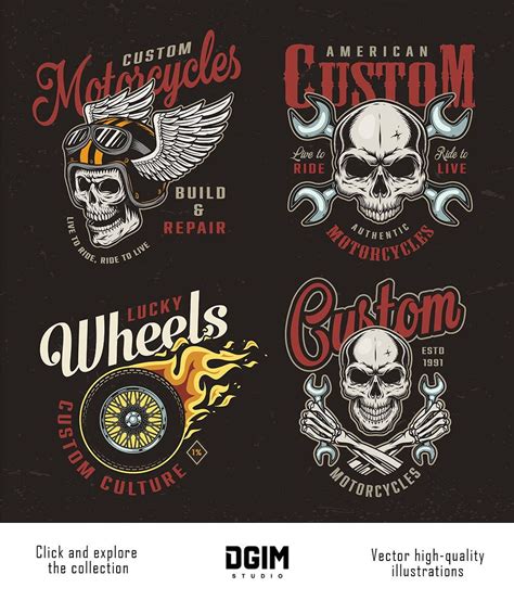 37 Vintage Custom Motorcycle Emblems | Vintage motorcycle, Custom motorcycle, Retro illustration