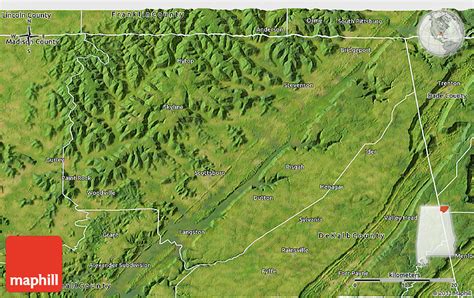 Satellite 3D Map of Jackson County