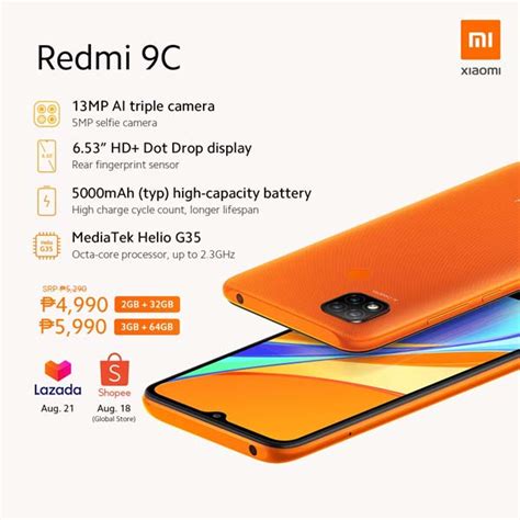 Redmi 9C now official in the Philippines; Starts at P4,990 - Technobaboy