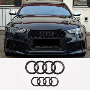 Audi Gloss Black Rear Badge Emblem Rings for All Models | Audistock