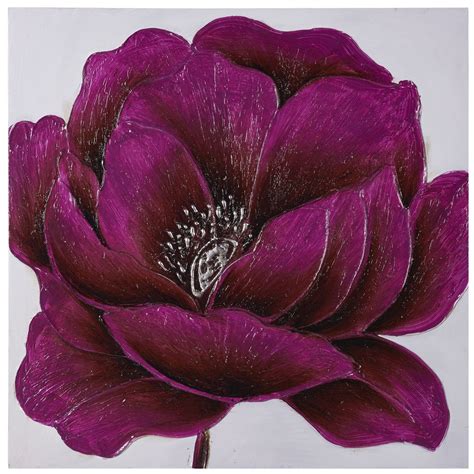 Vibrant Plum Flower Hand Painted Canvas | Canvas painting, Plum flower ...