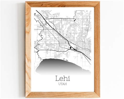 Lehi Map INSTANT DOWNLOAD Lehi Utah City Map Printable Lehi | Etsy