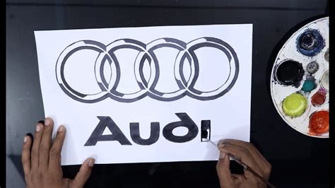 How to draw the Audi logo - YouTube