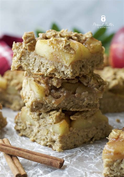 Apple Cinnamon Oatmeal Bars - Peanut Butter and Fitness