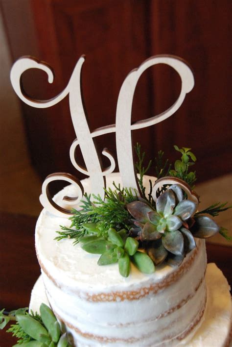 Personalized Cake Topper Bride's Cake Initial Cake - Etsy