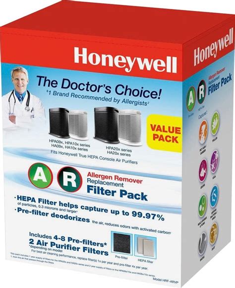 Honeywell HEPA Air Purifier Filter Value Kit A and R Filters Black White HRF-ARVP - Best Buy