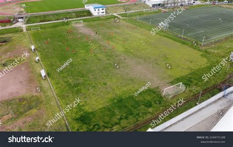 Aerial View Football Field Stock Photo 2144771189 | Shutterstock