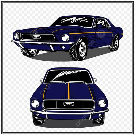 Mustang Car Logo Outline