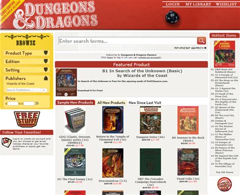 Dungeons & Dragons Classics, Online Digital Archive Featuring Older ...