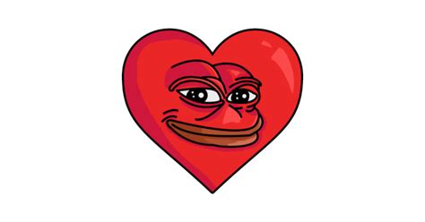 Pepe the frog , heart relationships funny meme - Meme - Sticker | TeePublic