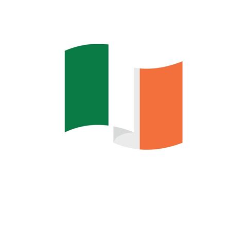 Ireland flag icon flat vector. Irish republic flag 17337984 Vector Art ...