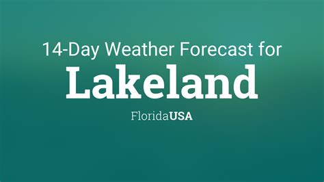 Lakeland, Florida, USA 14 day weather forecast