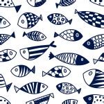 Cute Fish Kids Line Background Seamless Pattern Can Used Textile Stock Vector Image by ...