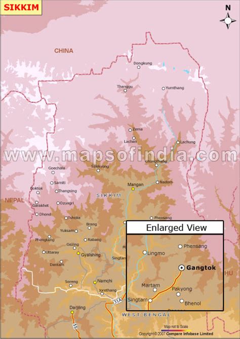 Sikkim Elevation Map